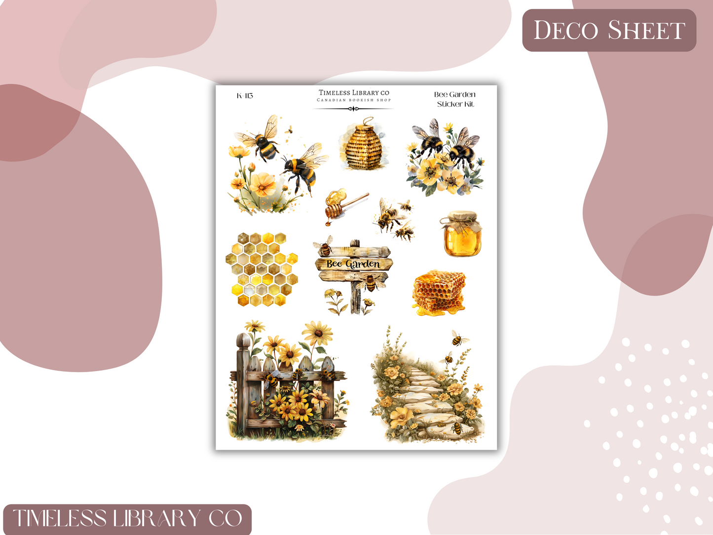 Bee Garden Vertical Sticker Kit
