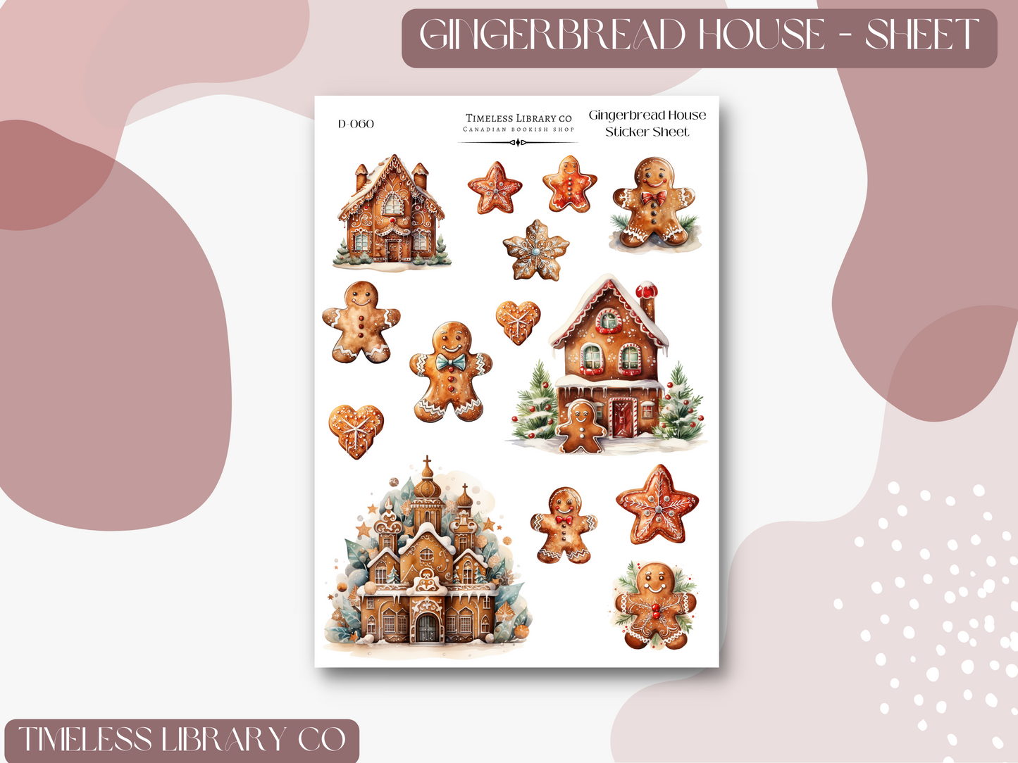 Gingerbread House Sticker Sheet