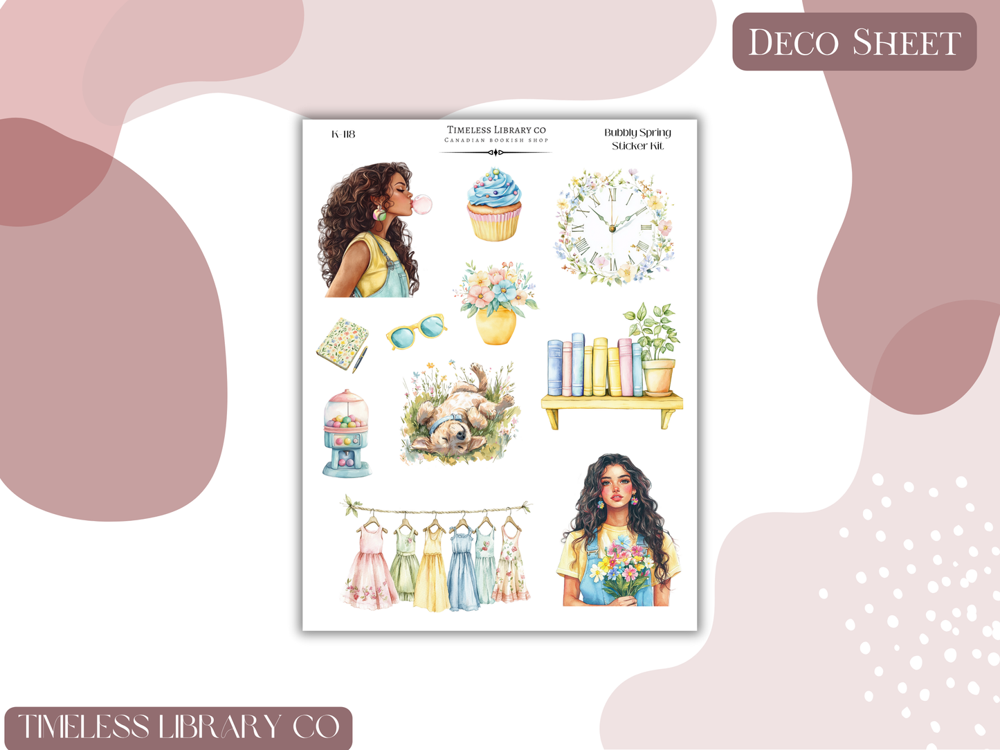 Bubbly Spring Vertical Sticker Kit