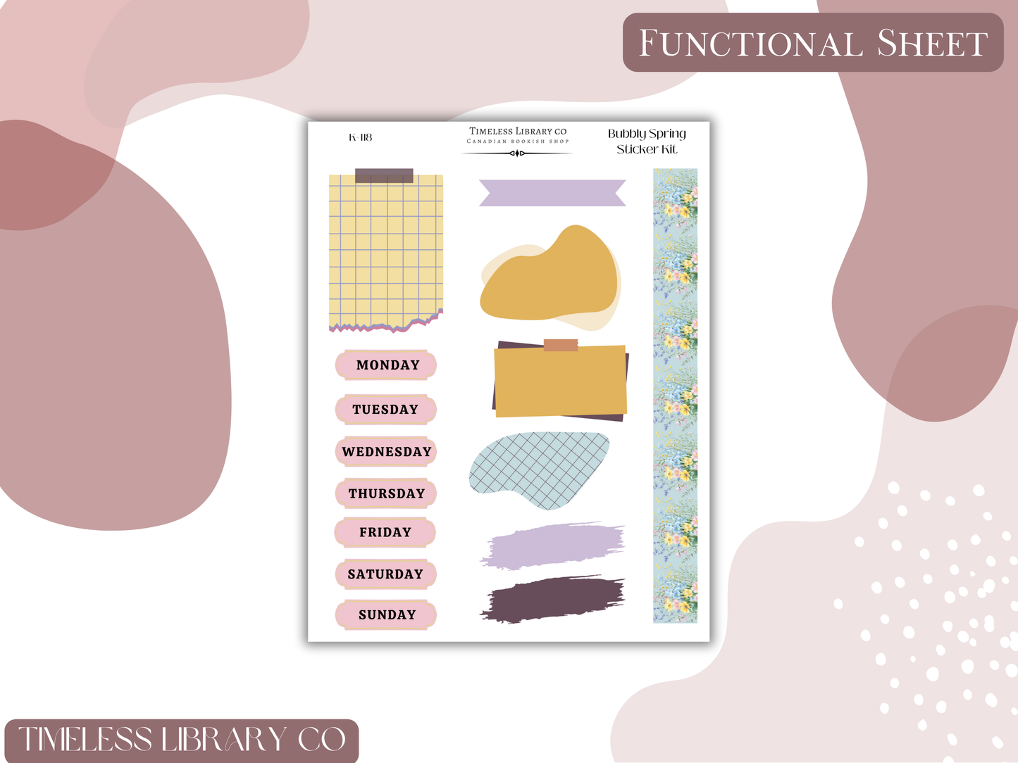 Bubbly Spring Vertical Sticker Kit