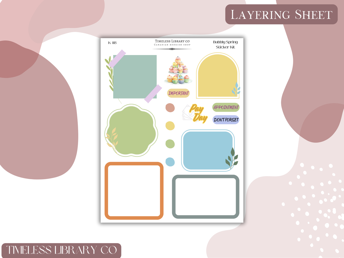 Bubbly Spring Vertical Sticker Kit