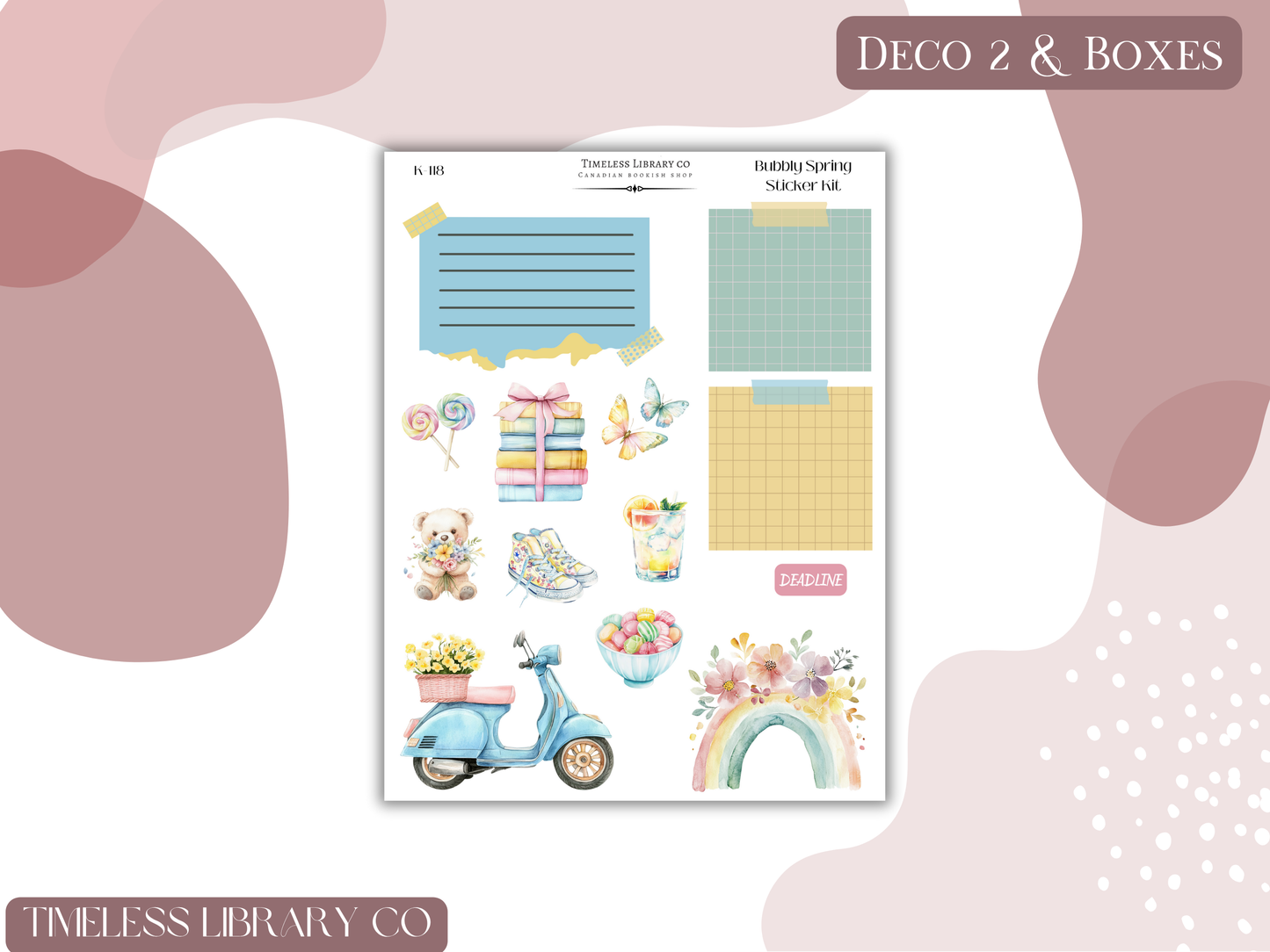 Bubbly Spring Vertical Sticker Kit