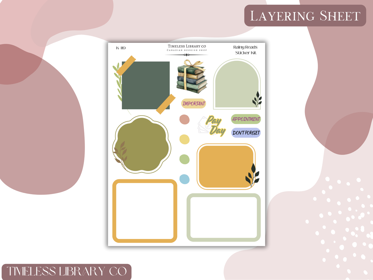 Rainy Reads Vertical Sticker Kit