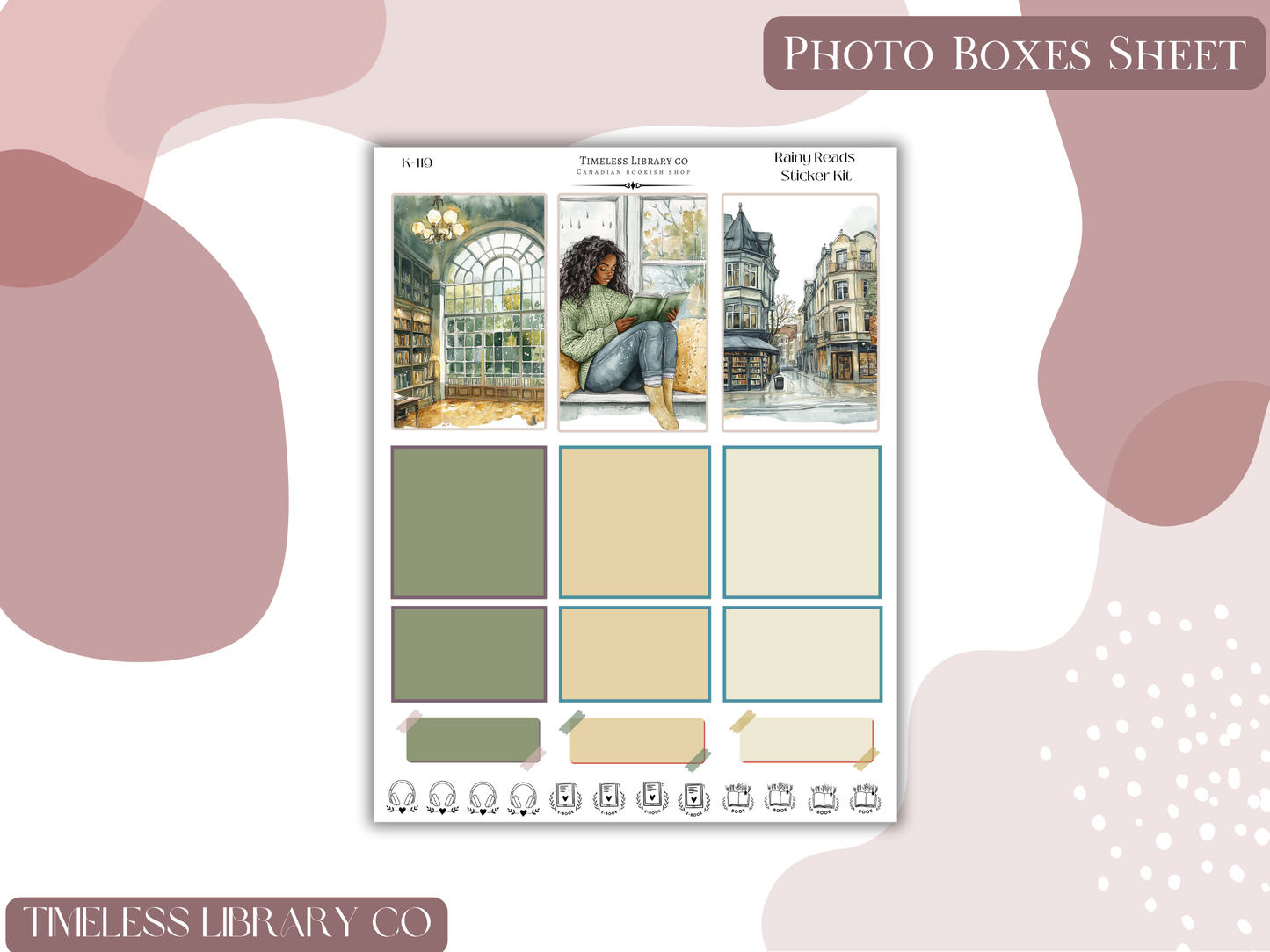 Rainy Reads Vertical Sticker Kit