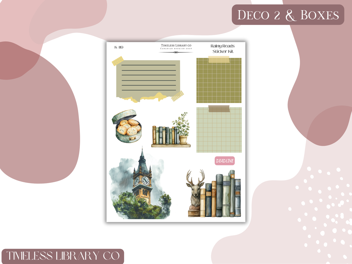 Rainy Reads Vertical Sticker Kit