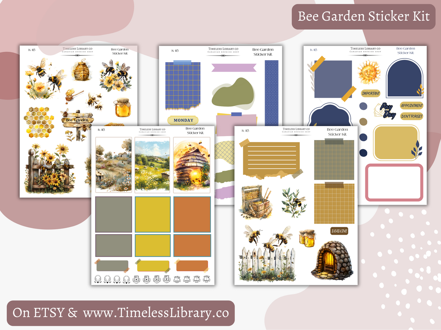 Bee Garden Vertical Sticker Kit