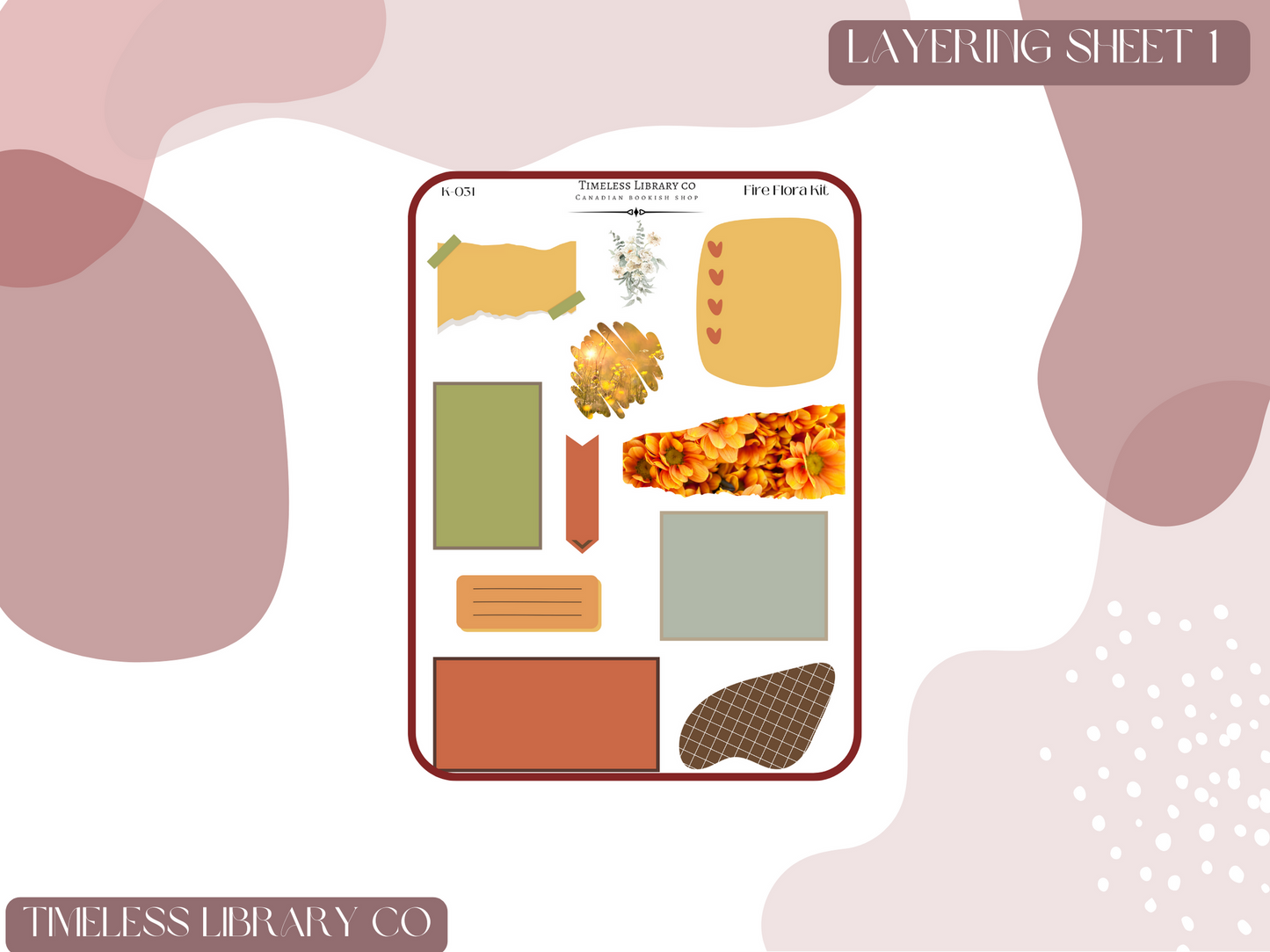 Fire Flora Vertical Sticker Kit