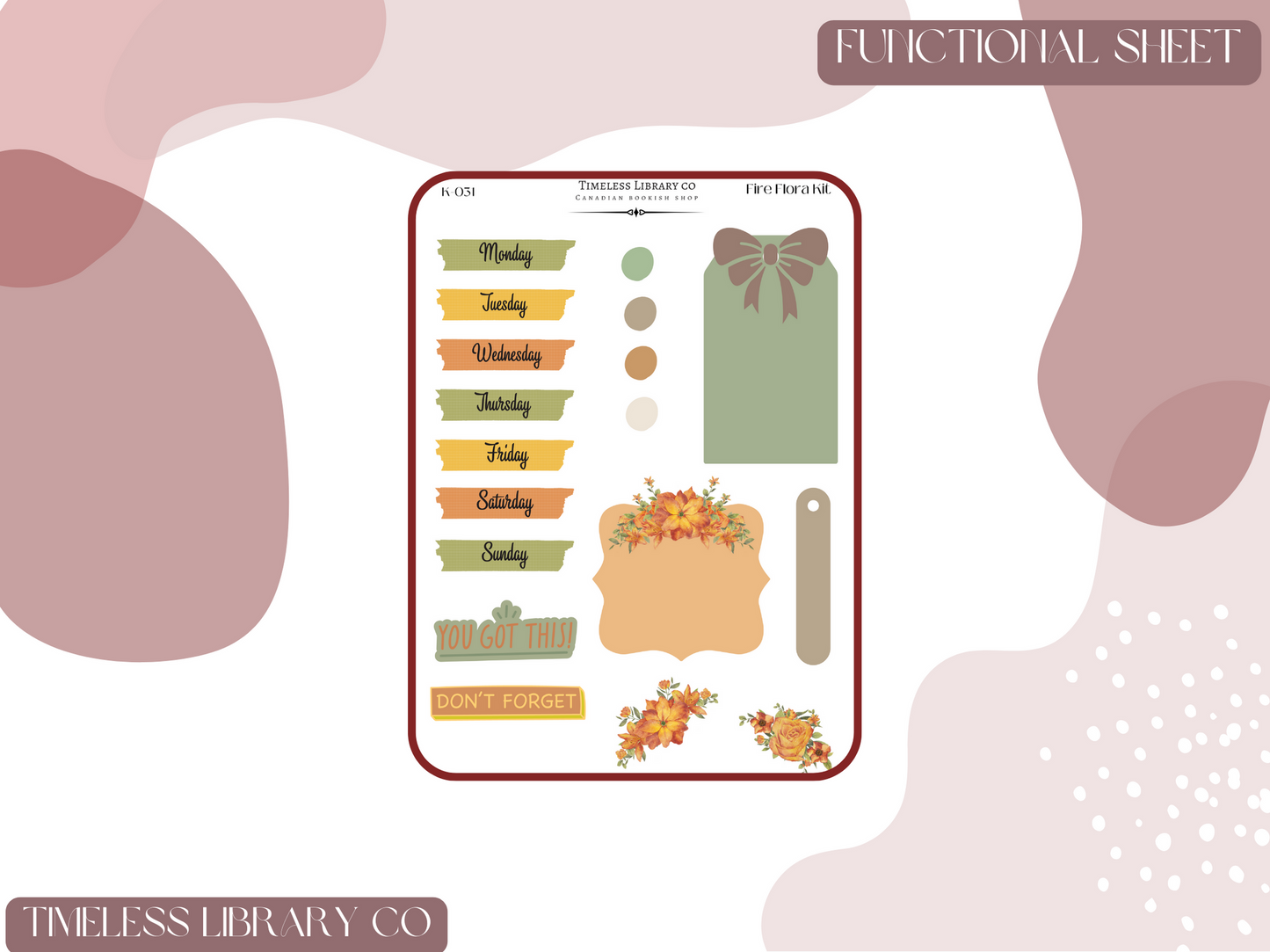 Fire Flora Vertical Sticker Kit