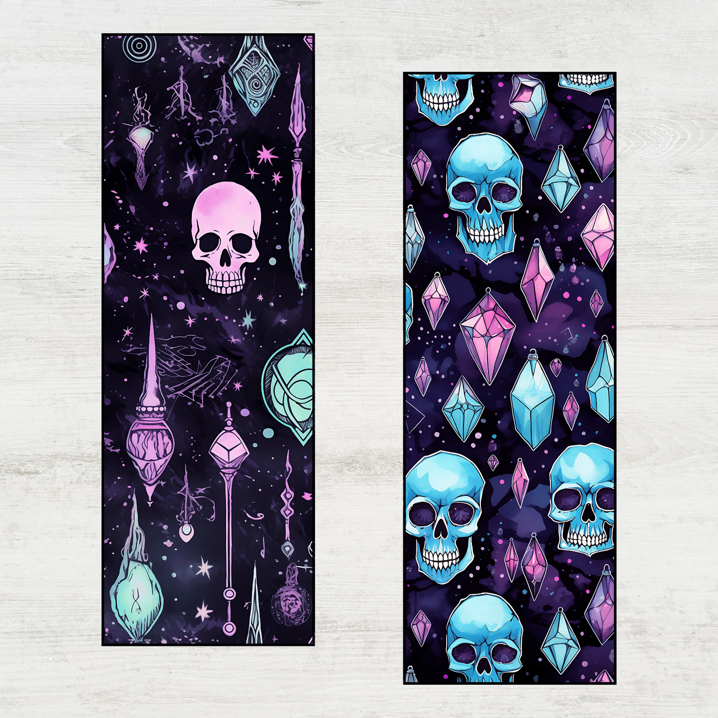 Neon Skulls (Double-sided) Bookmark