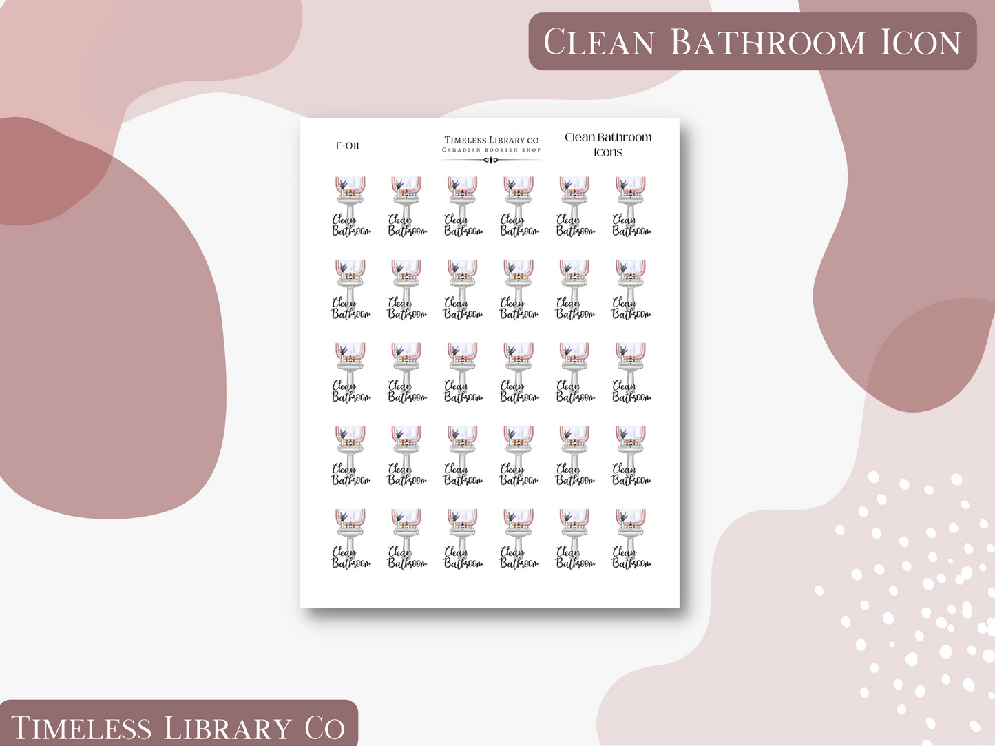 Clean Bathroom Icon Sheet
