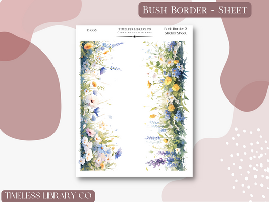 Wild Bush Border Sticker Sheet