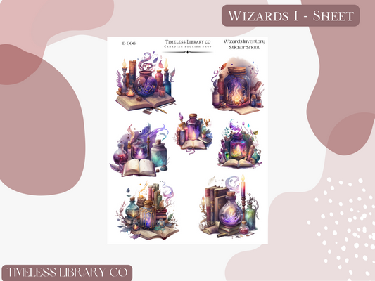 Wizards Inventory Sticker Sheet