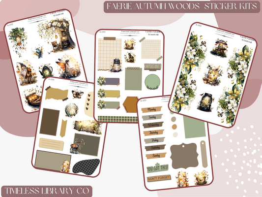 Faerie Autumn Woods Vertical Sticker Kit