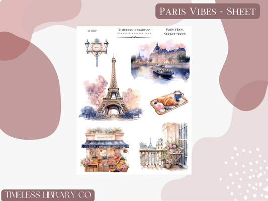 Paris Vibes Sticker Sheet