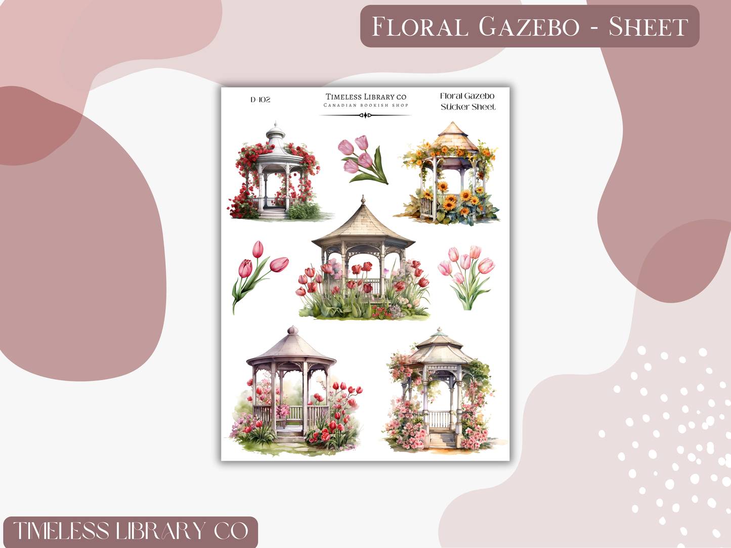 Floral Gazebo Sticker Sheet