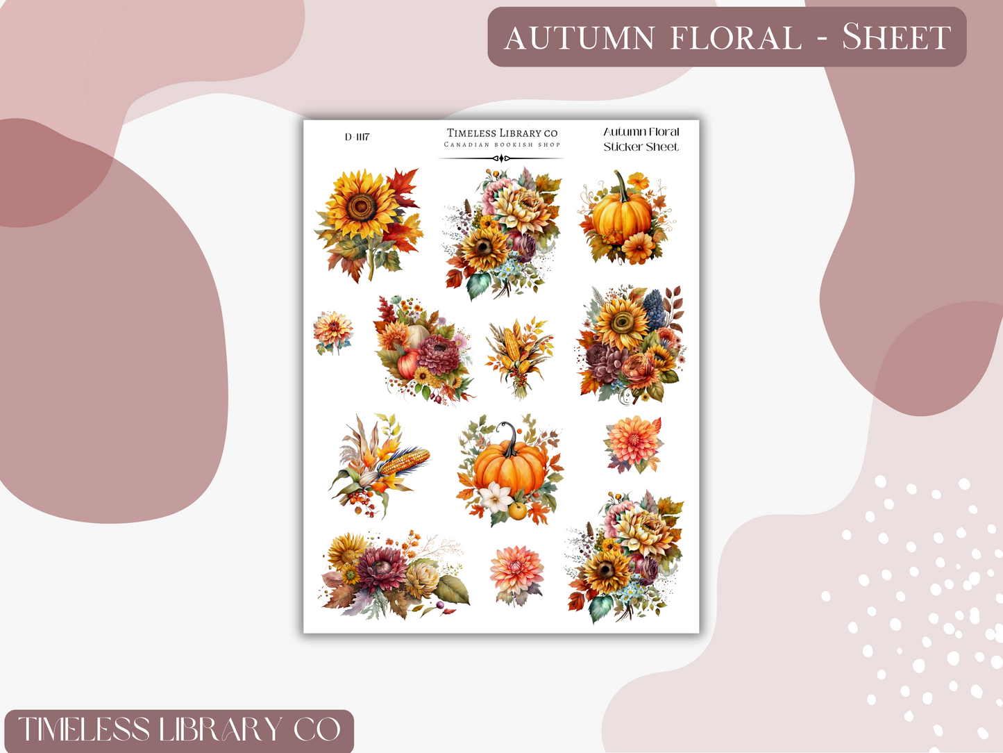 Autumn Floral Sticker Sheet