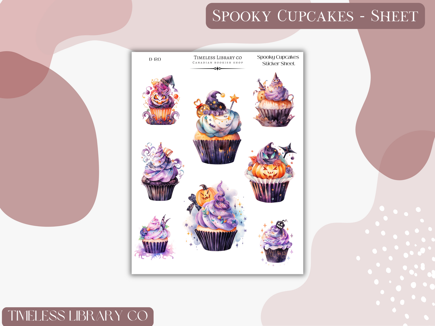 Spooky Cupcakes Sticker Sheet