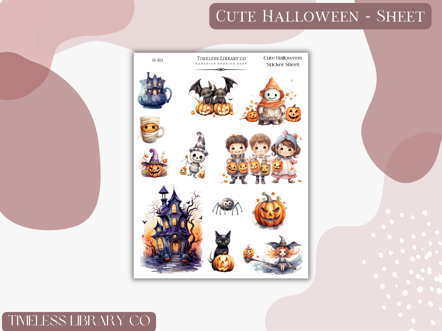 Cute Halloween Sticker Sheet