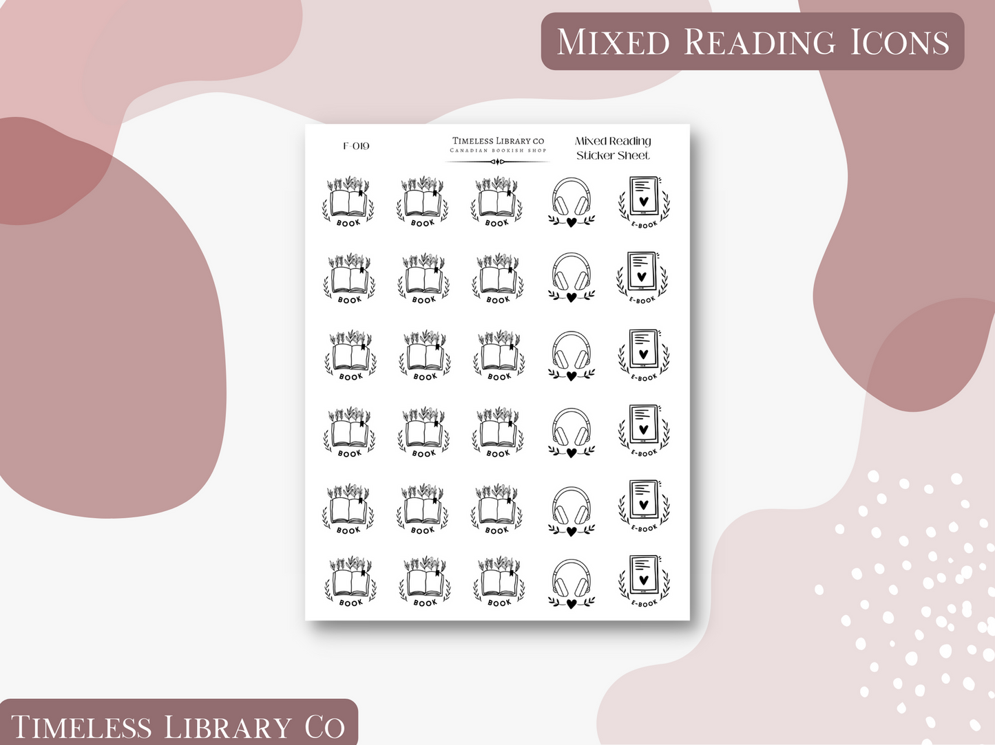 Mixed Reading Icons Sheet