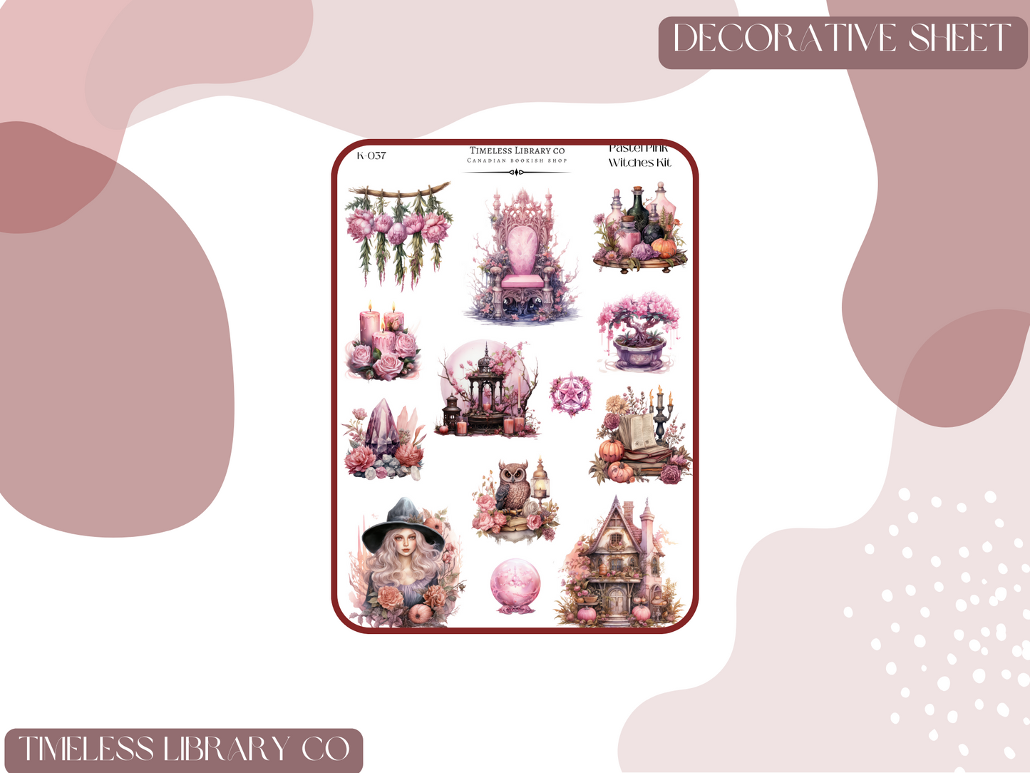 Pastel Pink Witches Vertical Kit