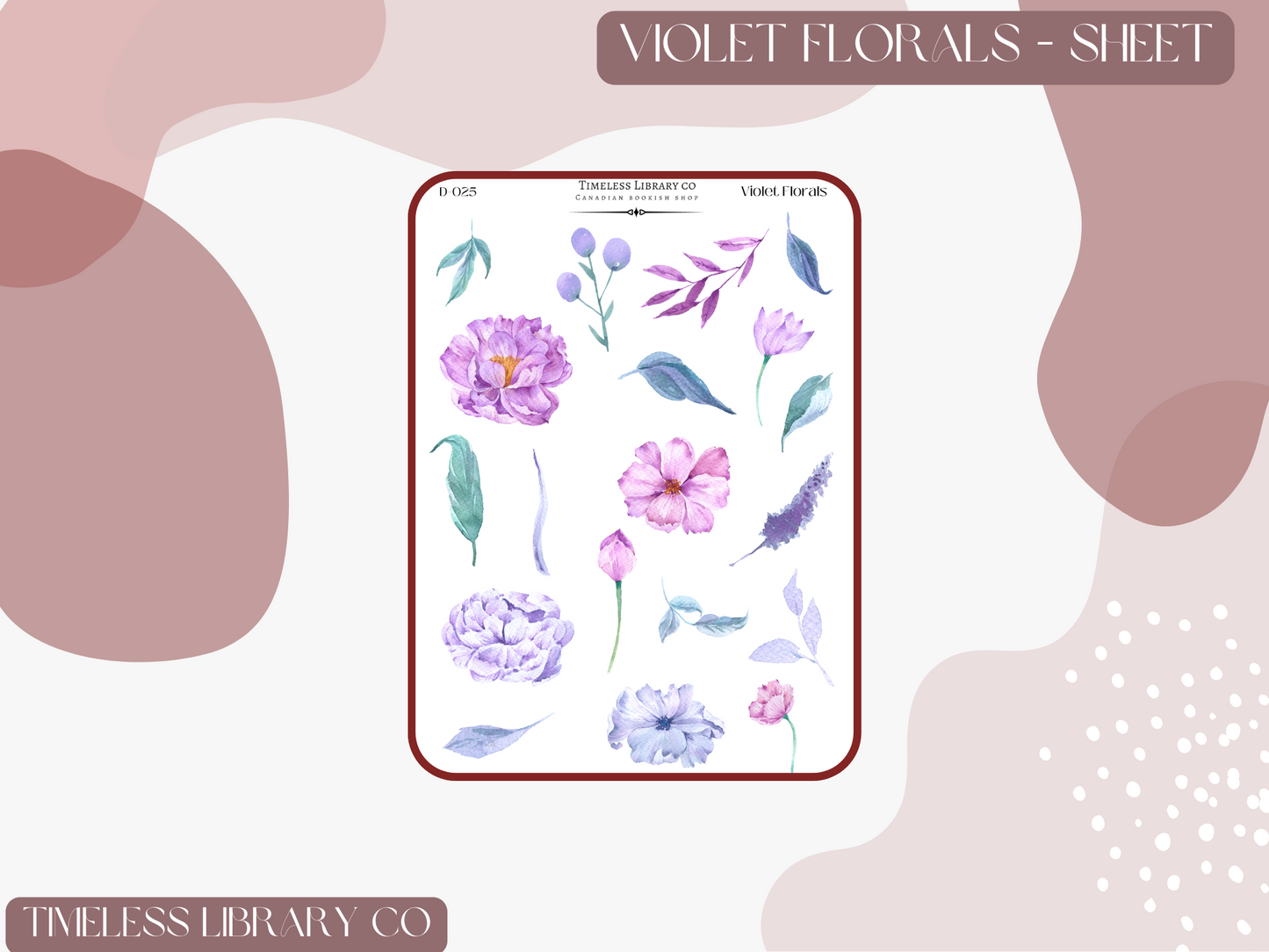 Violet Floral Deco Sheet