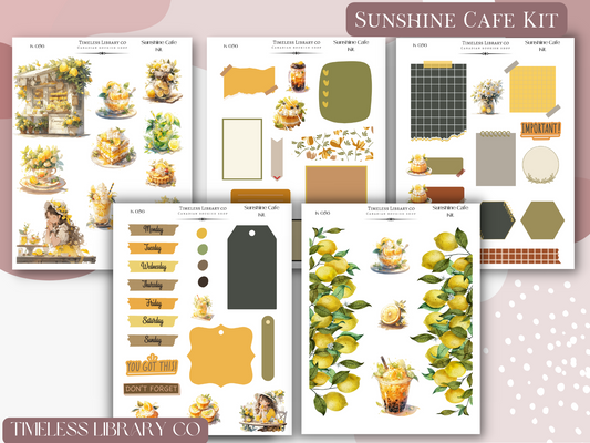 Sun Cafe Vertical Sticker Kit