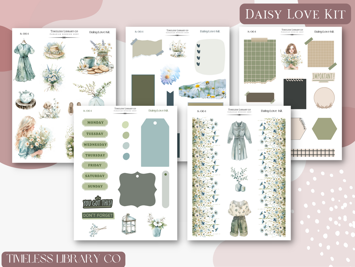Daisy Love Vertical Sticker Kit
