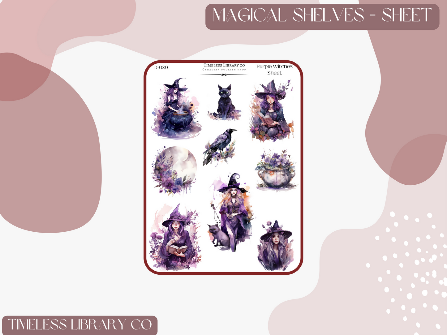 Purple Witches Sticker Sheet