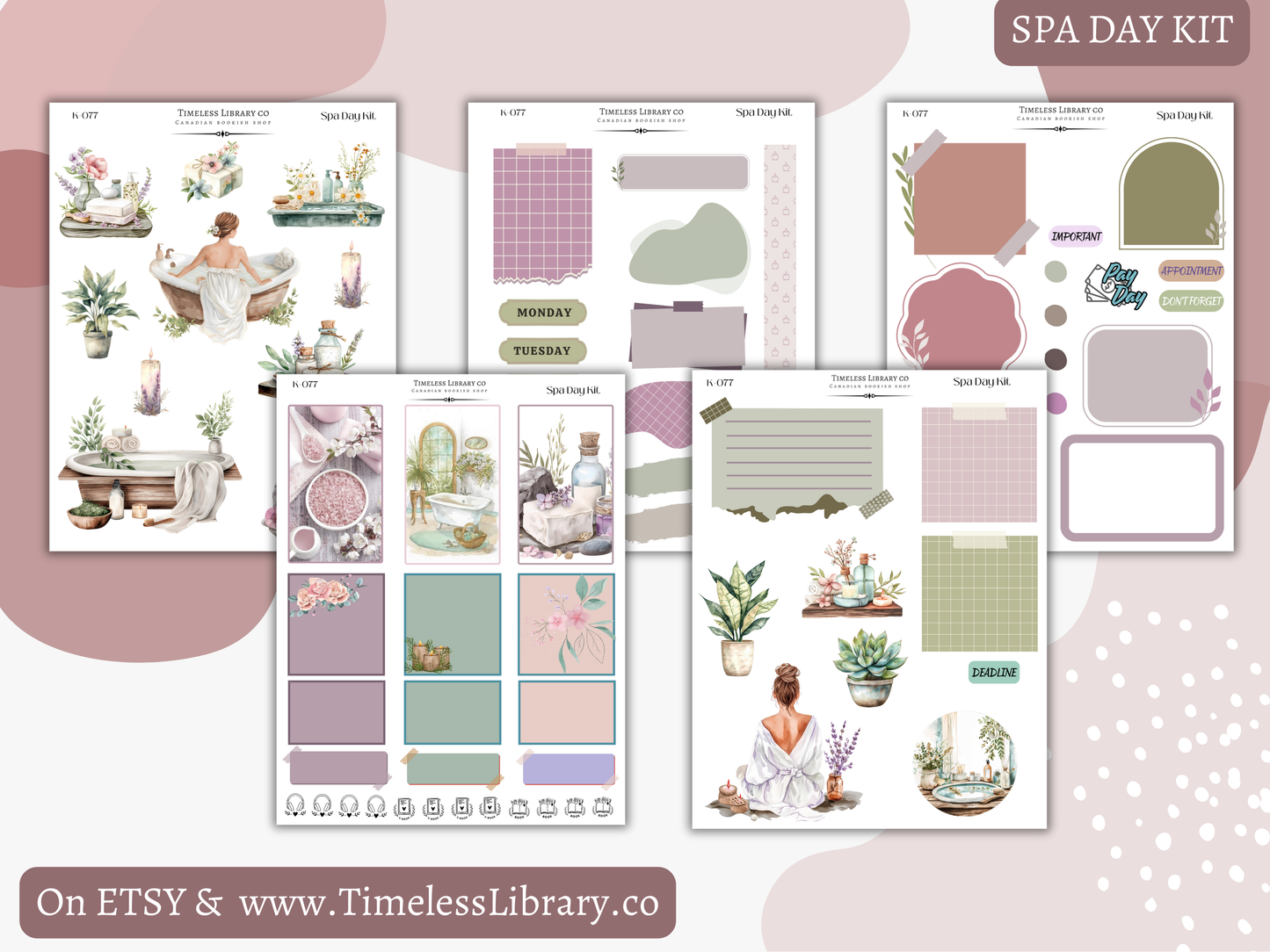 Spa Day Vertical Sticker Kit