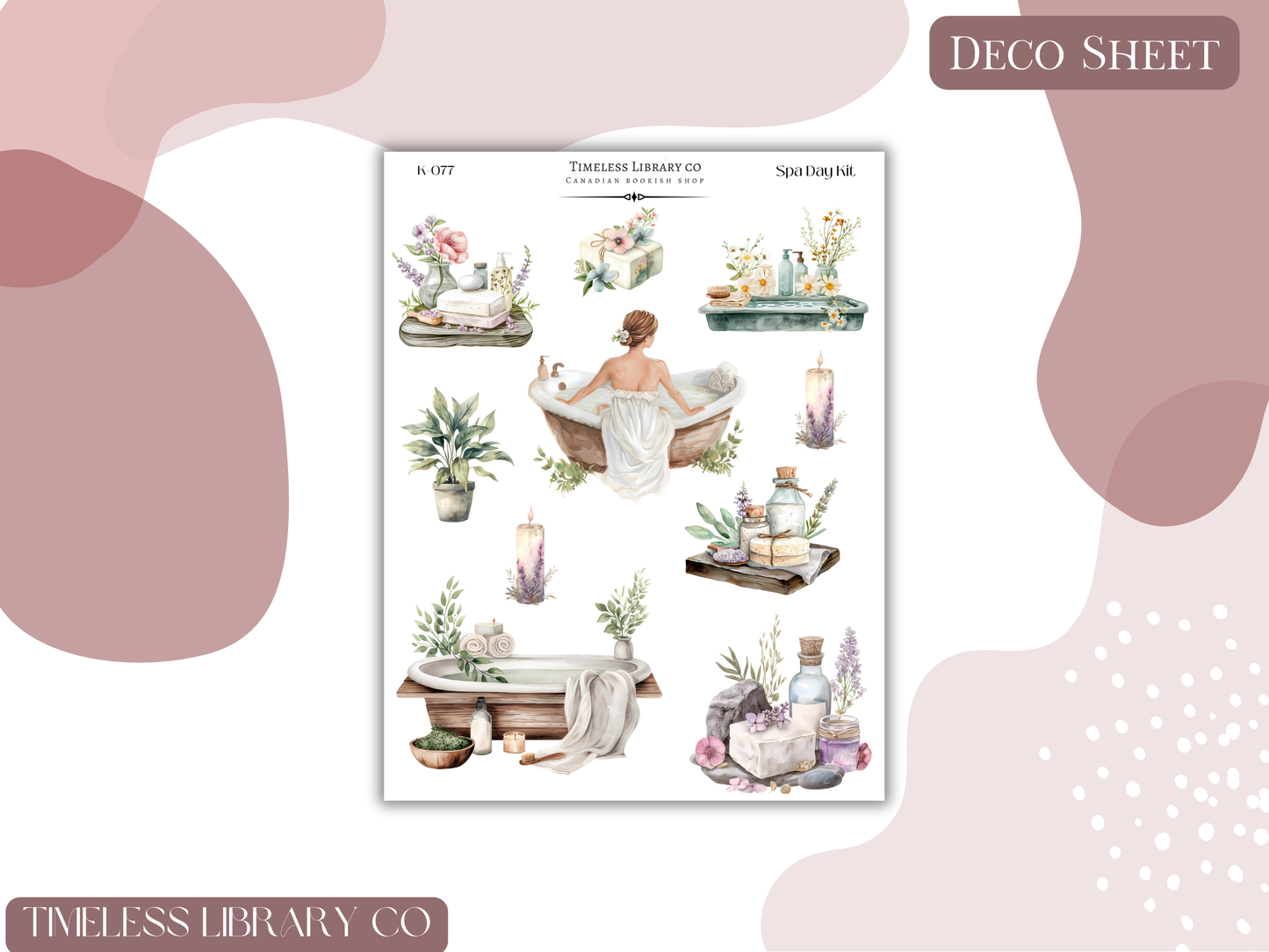 Spa Day Vertical Sticker Kit