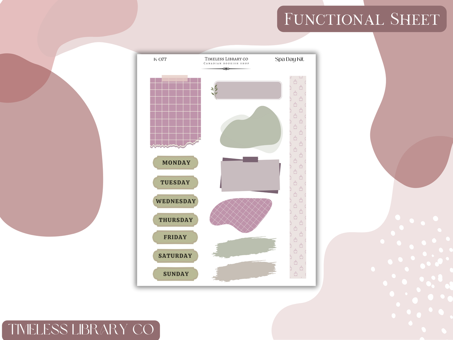 Spa Day Vertical Sticker Kit