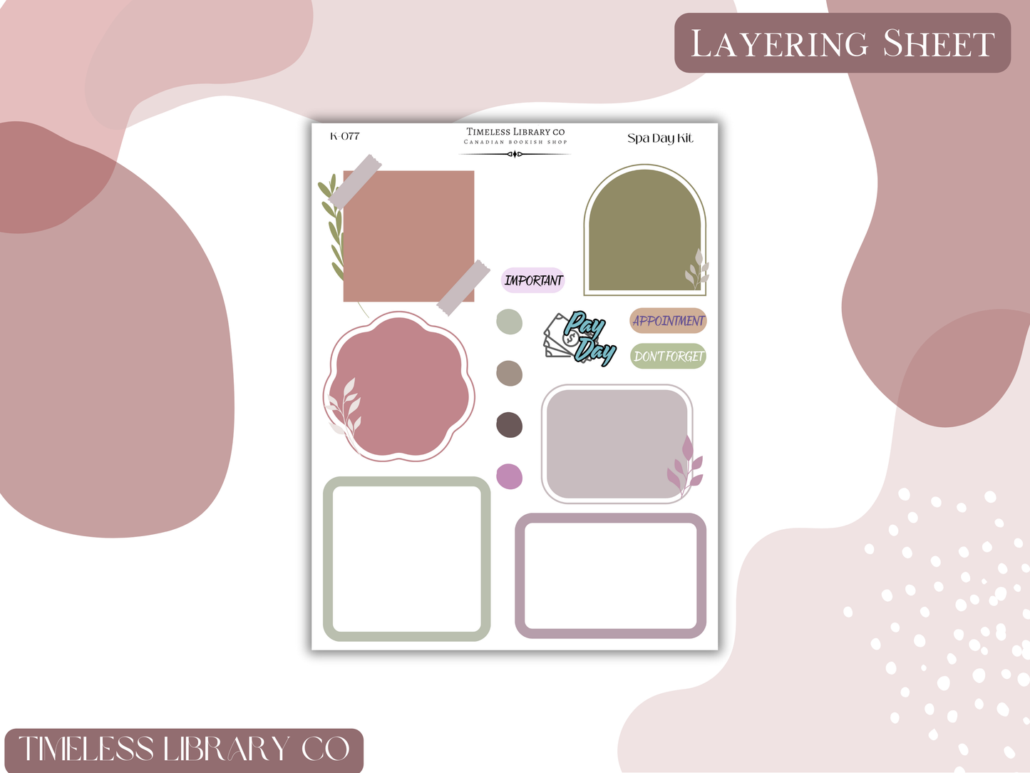 Spa Day Vertical Sticker Kit