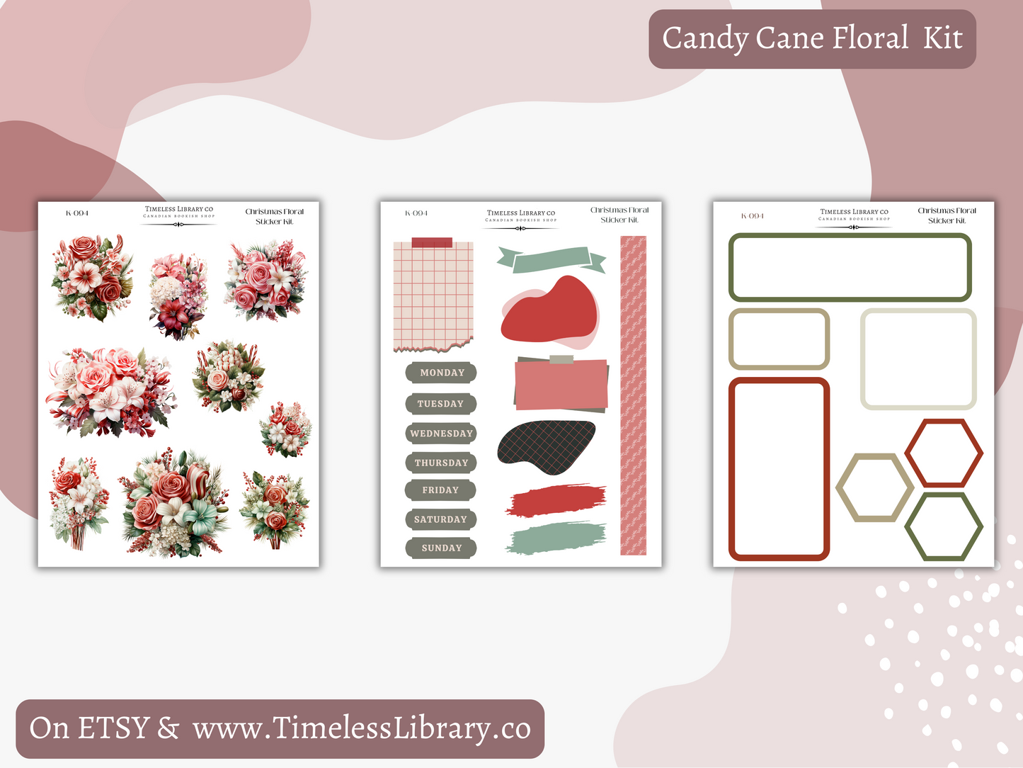 Candy Cane Floral Vertical Kit