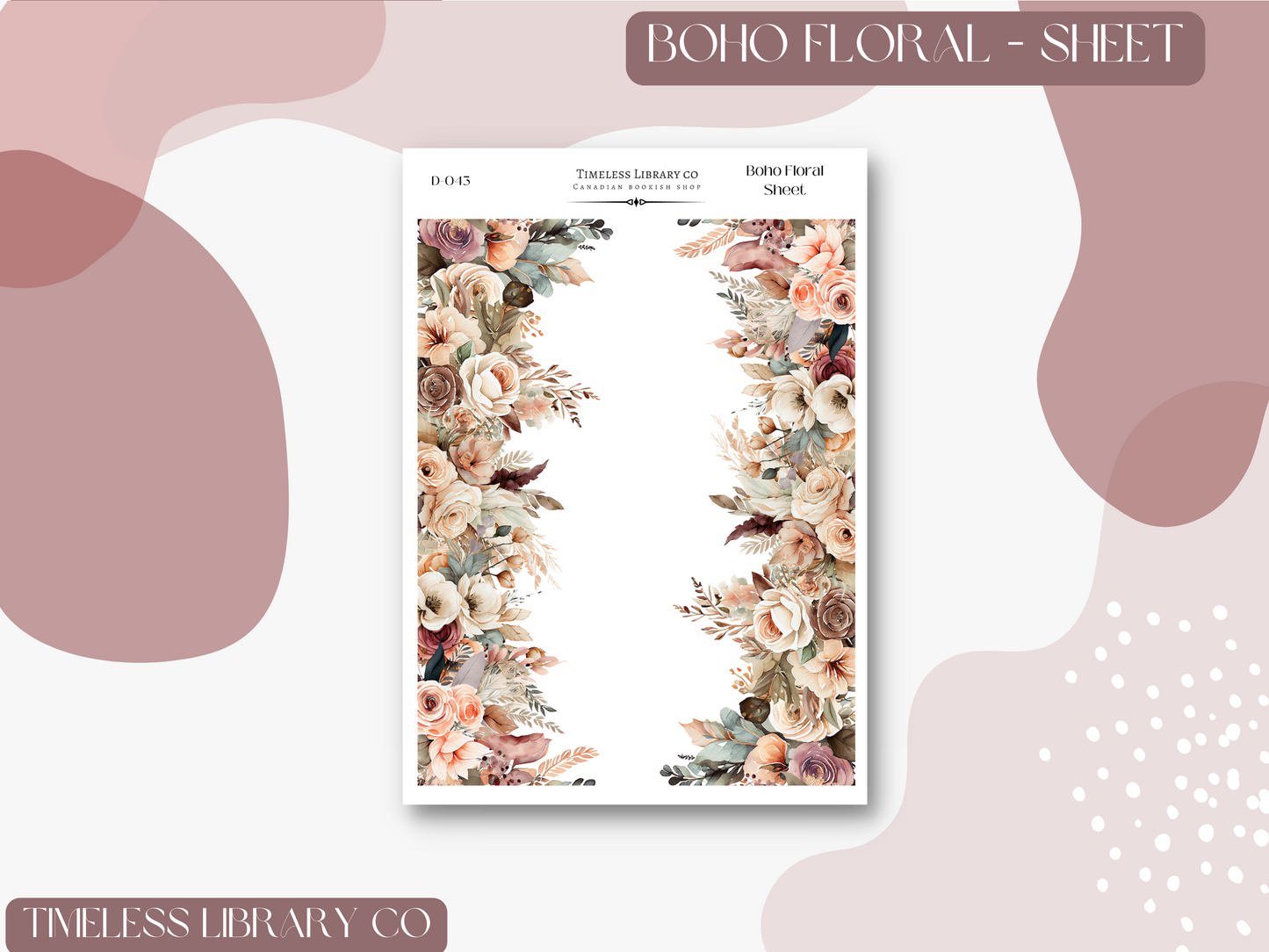 BOHO Floral Sticker Sheet