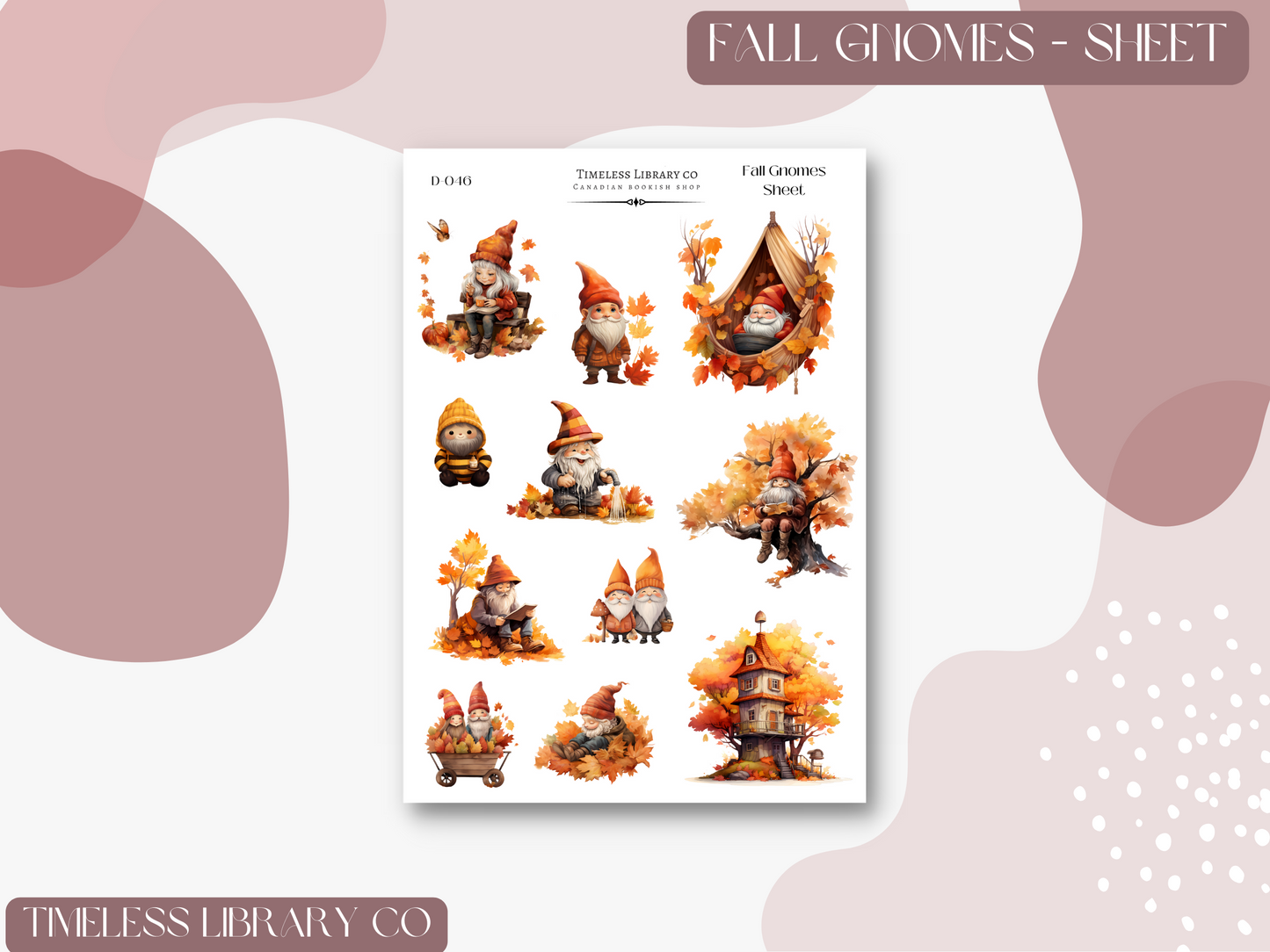 Fall Gnomes Sticker Sheet