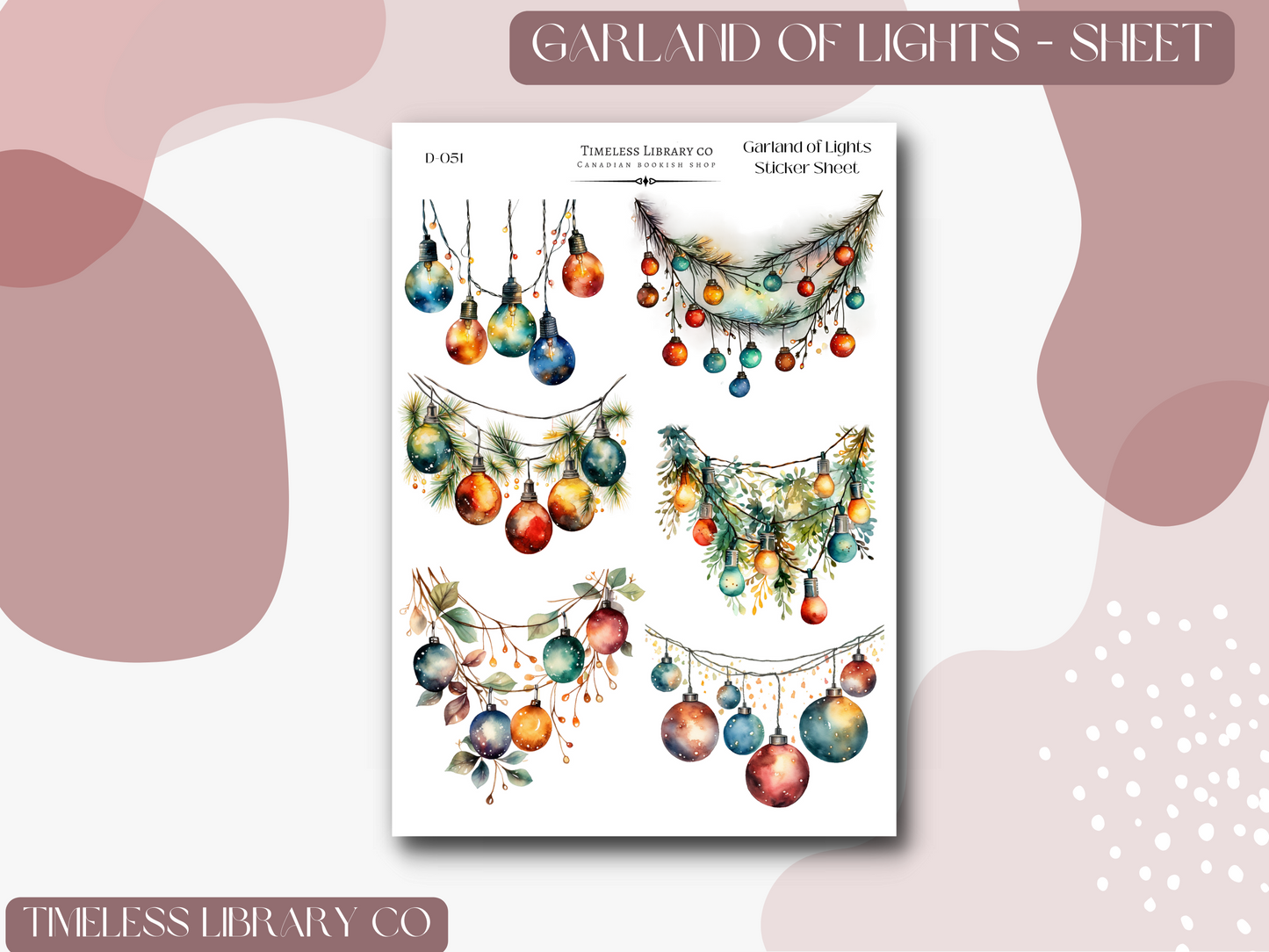 Garland of Lights Sticker Sheet