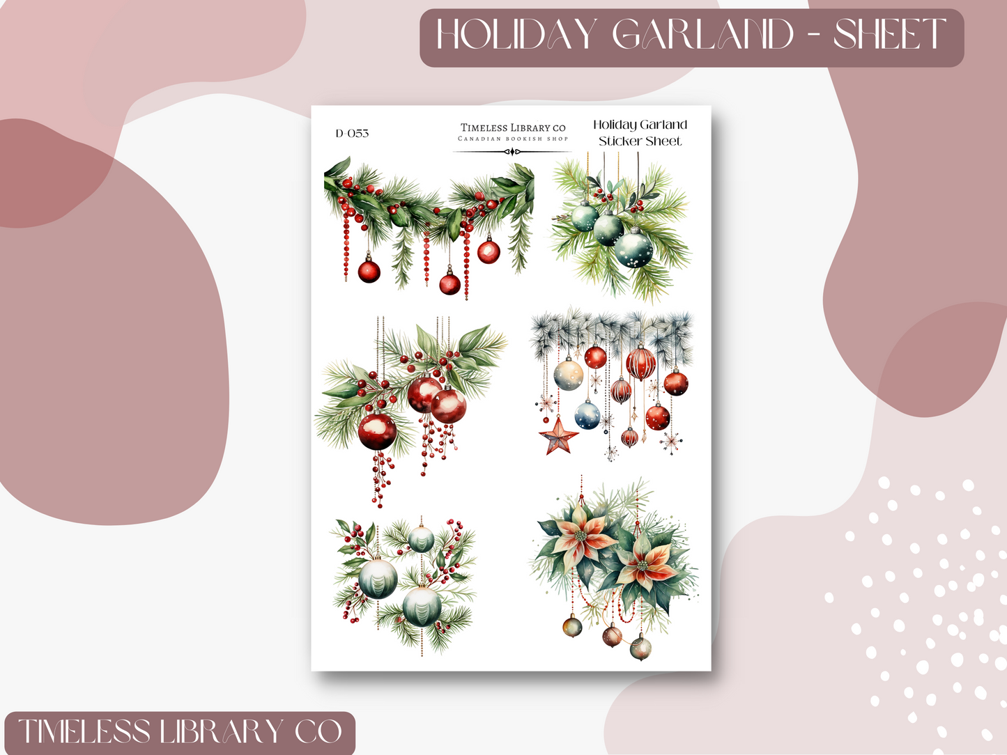 Holiday Garland Sticker Sheet