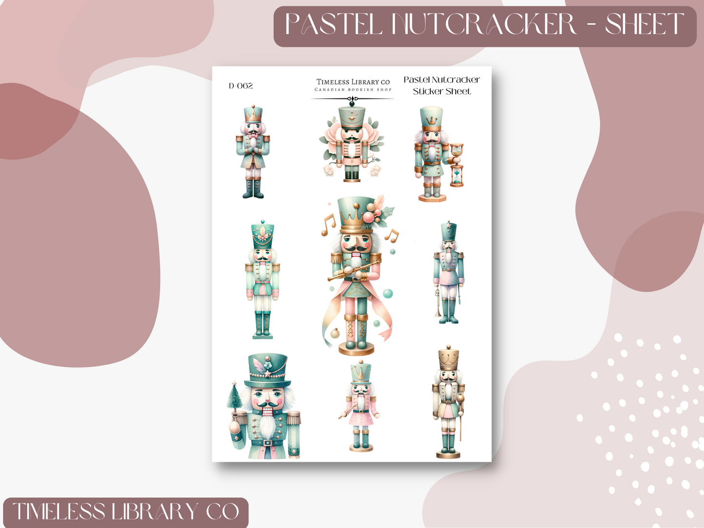 Pastel Nutcracker Sticker Sheet