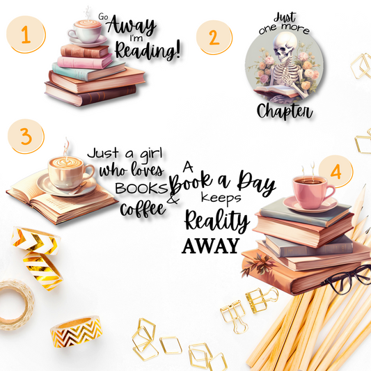 Bookish Quotes Die-cut Sticker Set