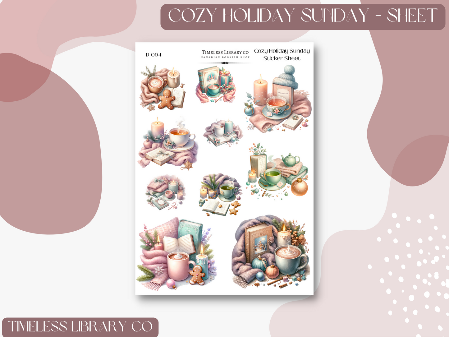 Cozy Holiday Sunday Sticker Sheet
