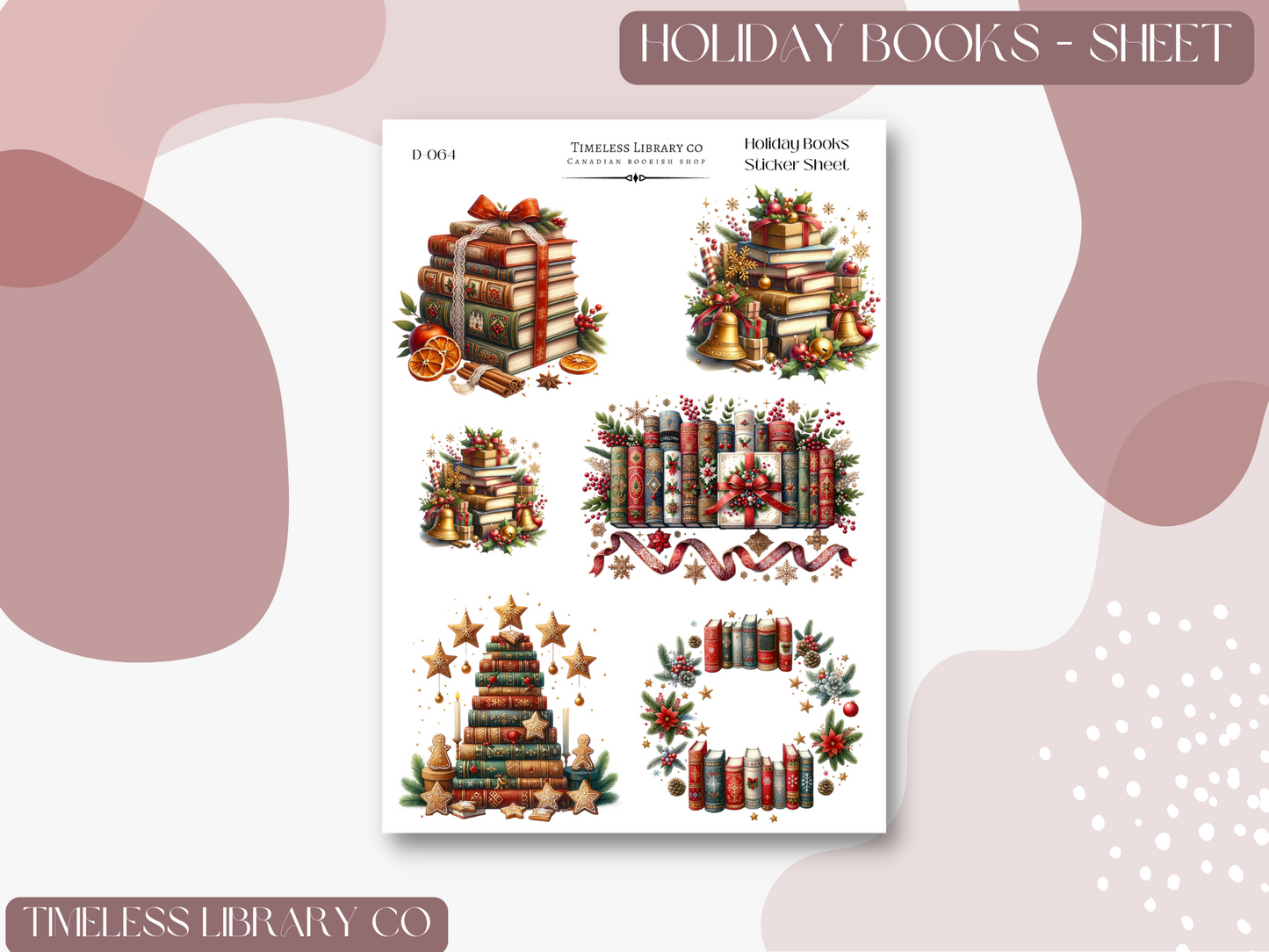 Holiday books Sticker Sheet