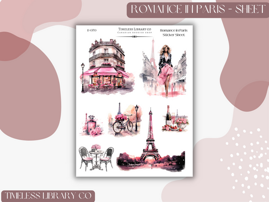 Romance in Paris Sticker Sheet
