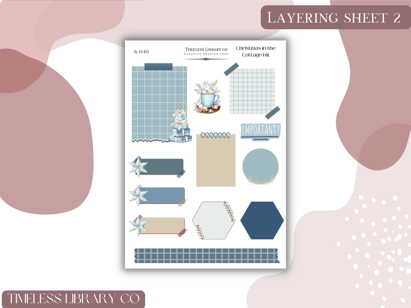 Christmas At the Cottage Vertical Sticker Kit