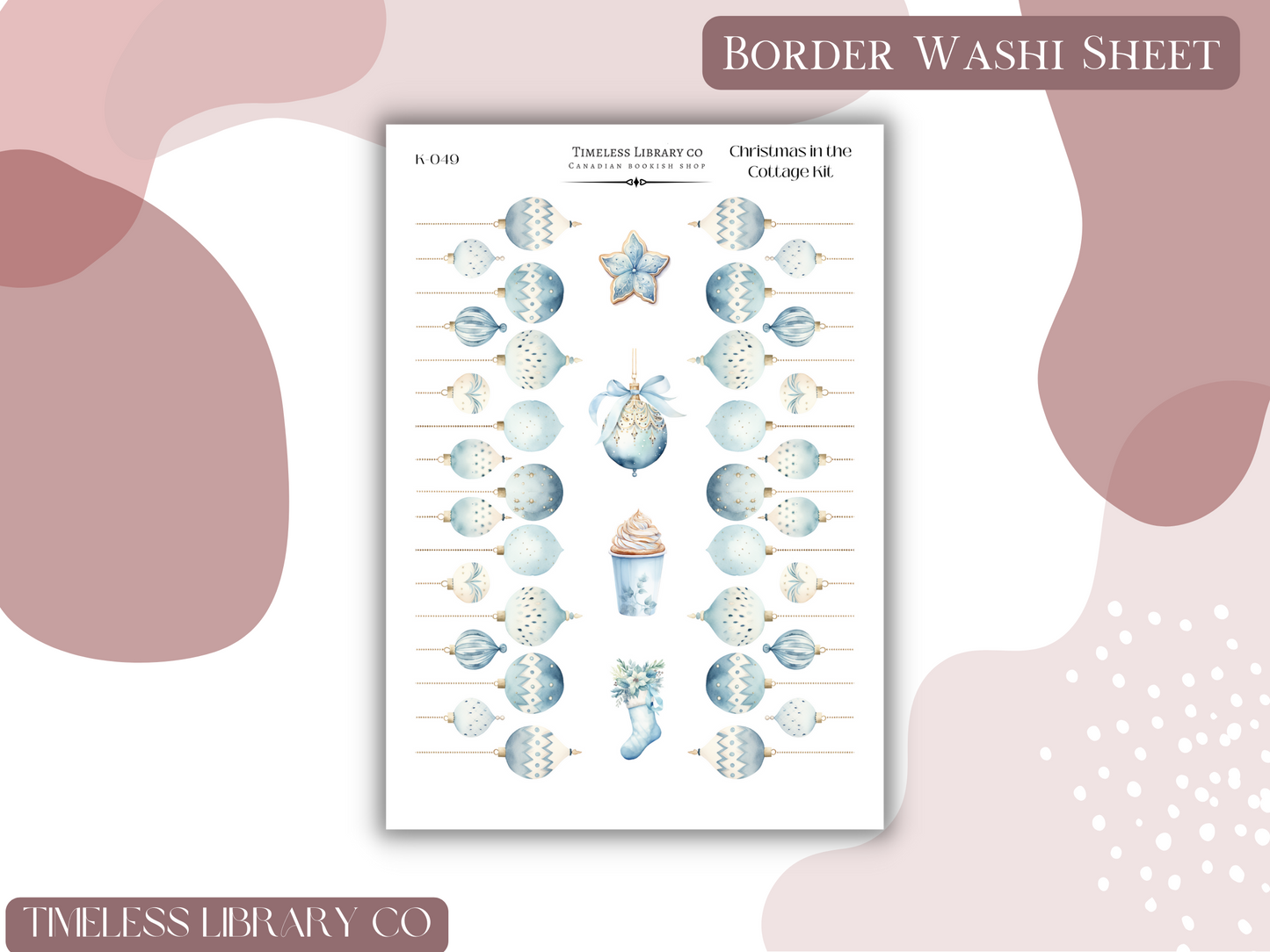 Christmas At the Cottage Vertical Sticker Kit