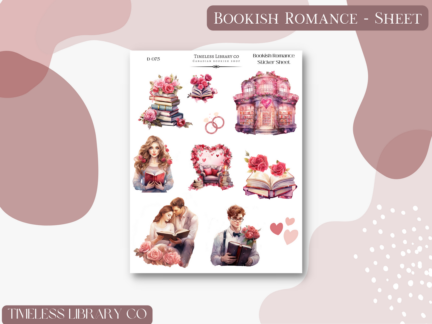 Bookish Romance Sticker Sheet