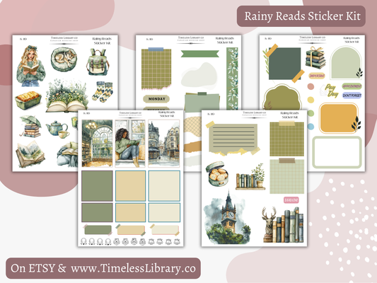 Rainy Reads Vertical Sticker Kit