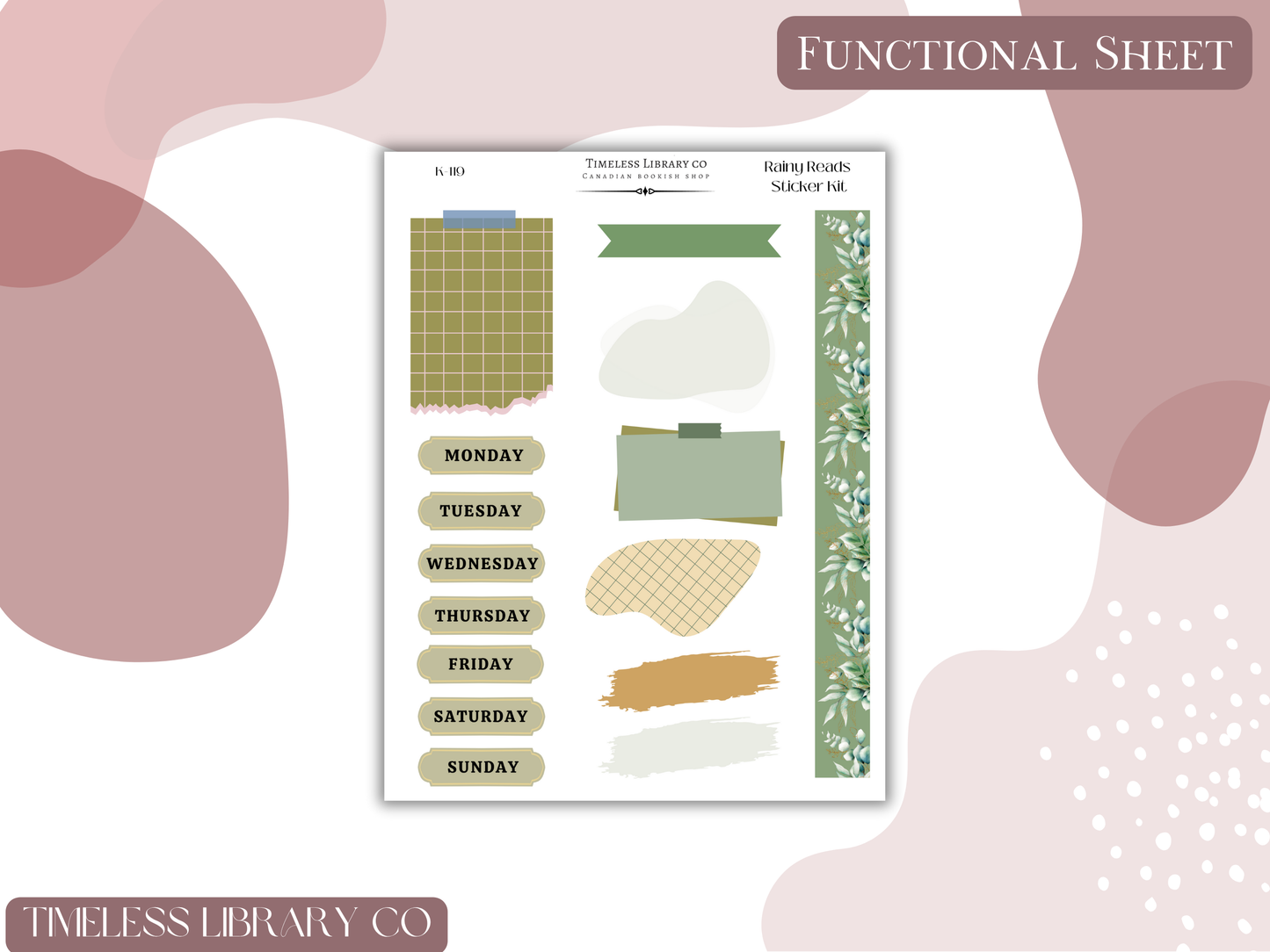 Rainy Reads Vertical Sticker Kit