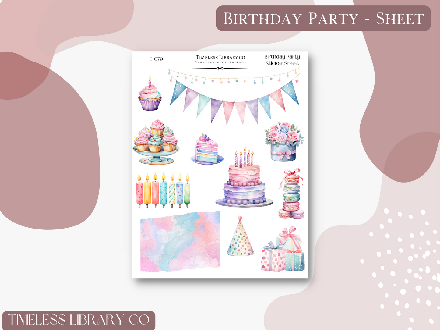 Birthday Party Sticker Sheet
