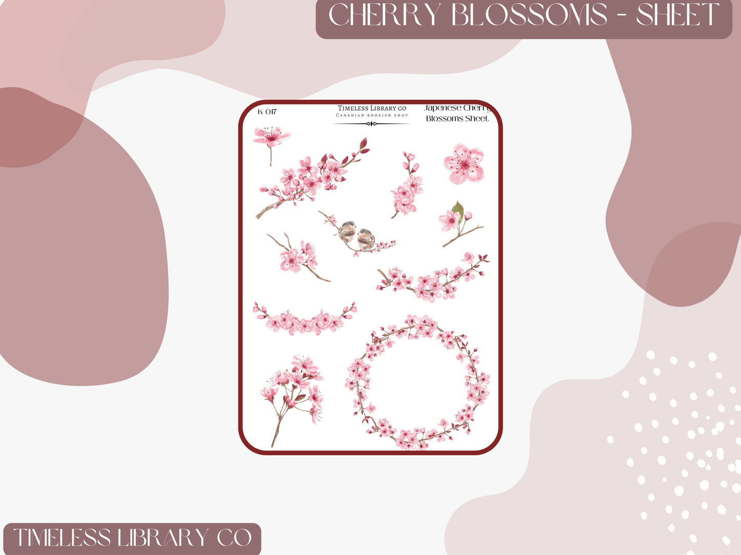 Japenese Cherry Blossom Sticker Sheet