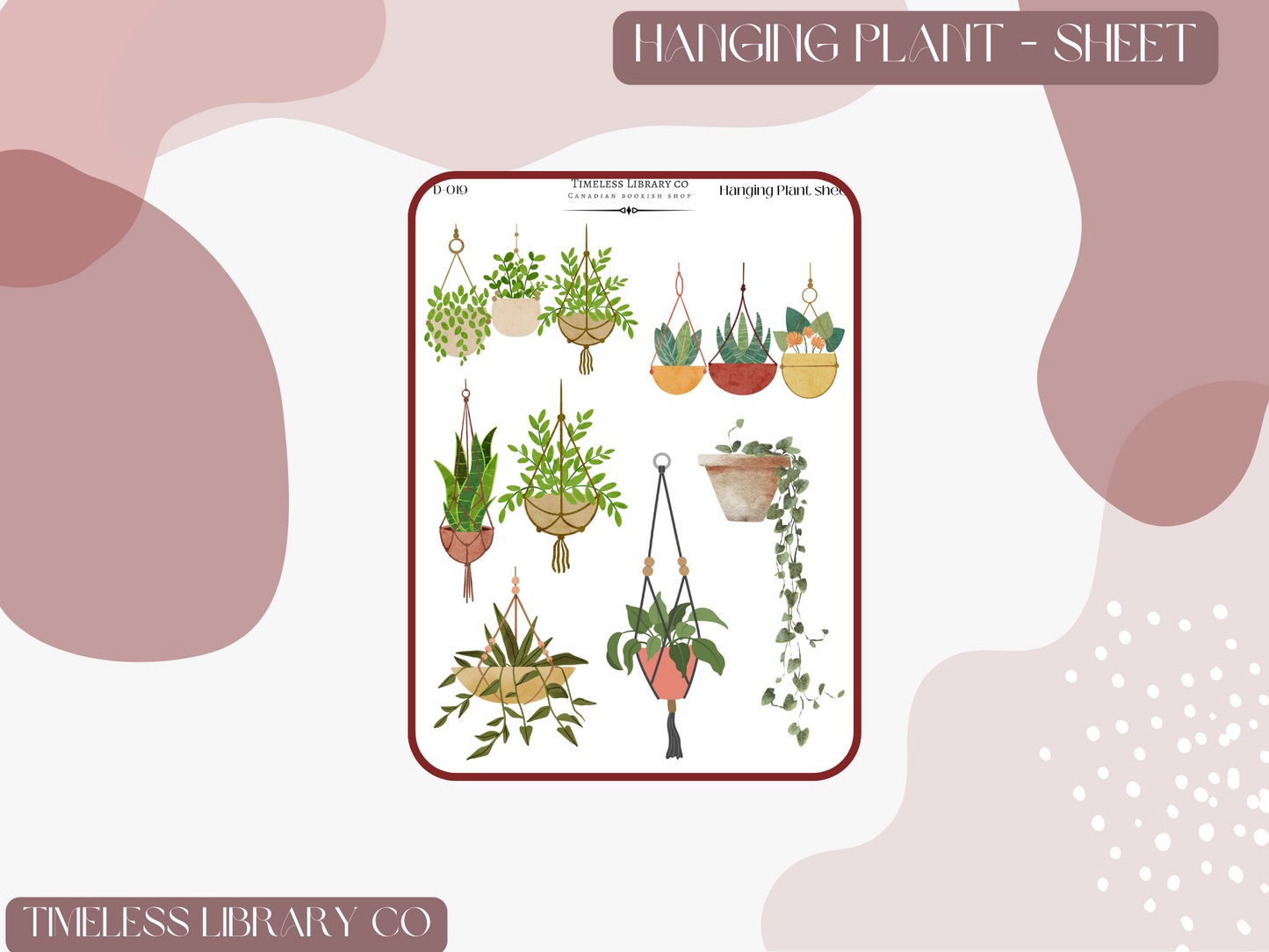 Hanging Plant Sticker Sheet